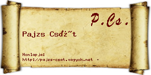 Pajzs Csát névjegykártya